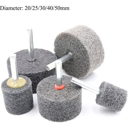 1/5PCS 20-50mm Nylon Fiber Polishing Wheel Abrasive 1/4'' Shank for Drill Grinder Metal