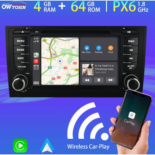 For Audi A6 RS6 S6 Allroad Radio Car DVD Multimedia Player Android 10 Auto Stereo PX6 4G+64G Wireless Carplay Bluetooth 5.0 DAB