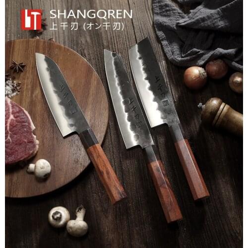 FANGZUO 1-4 piece set japanese kitchen knives 5CR15 Stainless Steel chef knife Sharp Santoku Cleaver Slicing Utility Knives tool