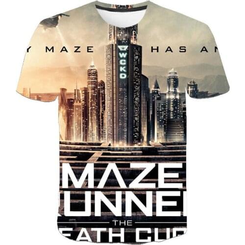 New Fashion Harajuku Style Men And Women Casual T Shirts Movie The Maze Runner 3D Printed T-Shirt Summer Casual Top Tees