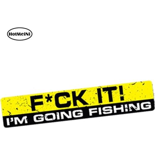 HotMeiNi 15cm x 3cm Car Styling I M GOING FISHING Car Sticker Decal BUMPER WINDOW BOAT 4X4 Funny Waterproof Car Accessories