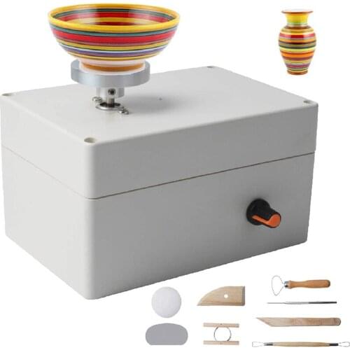 Pottery Wheel Machine, USB Pottery Making Kit with 6Pcs Ceramic Clay Tools, Electric Pottery Wheels DIY Kits Retail
