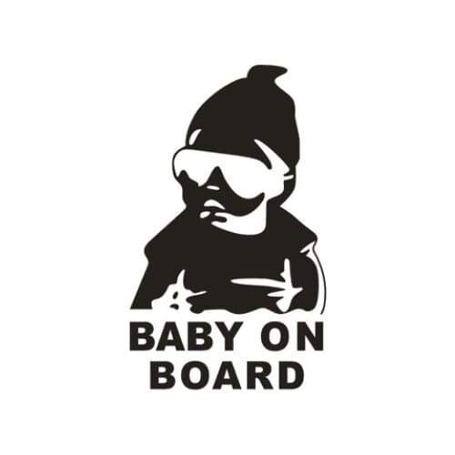 Lovely Baby BABY ON BOARD Car Stickers Waterproof Window Vinyl On Board Warning Decal Reflective Sticker Car Accesory