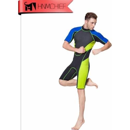2017 Summer 3MM Neoprene Short Sleeved Wetsuit for Men Scuba Dive Spearfishing Winter Warm Full Body Swimsuit Surf Upstream