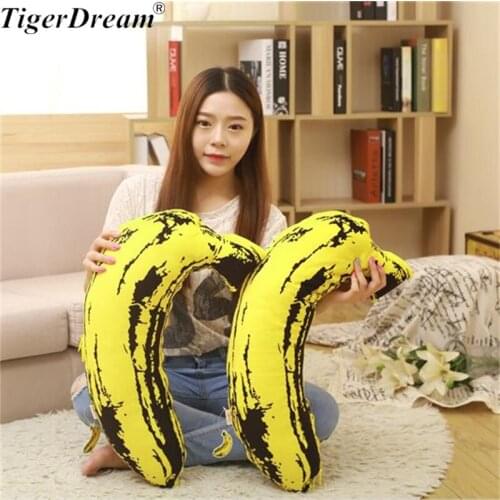 Soft Banana Air Conditioning Quilt Sleeping Pillows PP Cotton Stuffed Cushions Childrens Room Decoration Fruit Toys