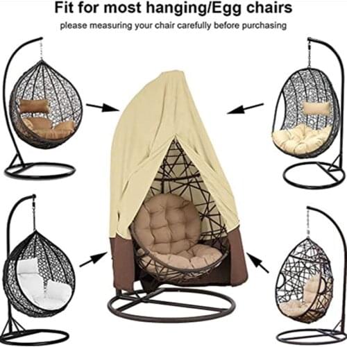 Patio Hanging Chair Cover Egg Swing Chair Covers Waterproof Outdoor Furniture Protector 190*115cm 75*45in for single seat
