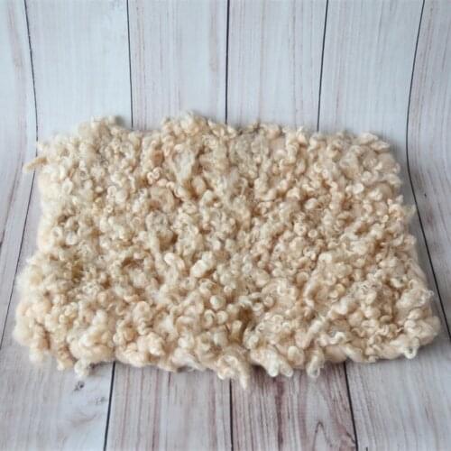 Handmade Curly Wool Blanket Felted Wool Fabric Blanket Wool Rug Fabric Layer Knitted Curly Basket Stuff Photography Backdrops