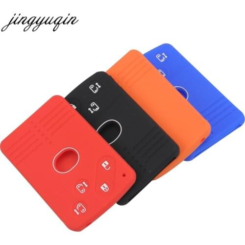 Jingyuqin Silicone Rubber Car Key Fob Cover for Mazda 5 6 8 M8 CX-7 CX-9 Smart Card Remote Key 4 Button Case Skin Protector