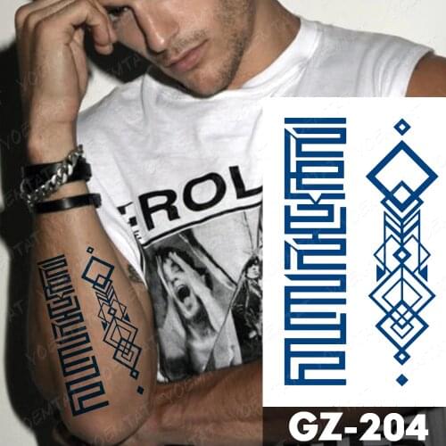 Juice Ink Tattoos semi-permanent Waterproof Temporary Tattoo Sticker Map Compass line Tatoo Arm Fake Cross rose Tatto Men women