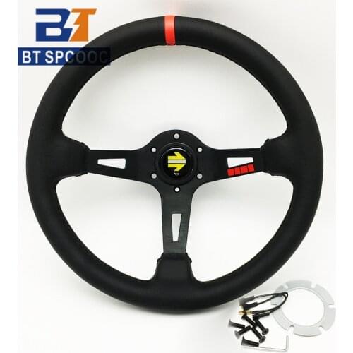 13inch 330mm-335mm Sport Steering Wheel Leather Deep Race Steering Wheel High Quality 2021 Drift Stering Wheel With Mo*LOGO