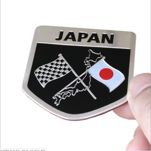 Japan Japanese Flag Emblem Badge Motorcycle Shield Decals Sticker for Auto Windows Trunks Car Accessories