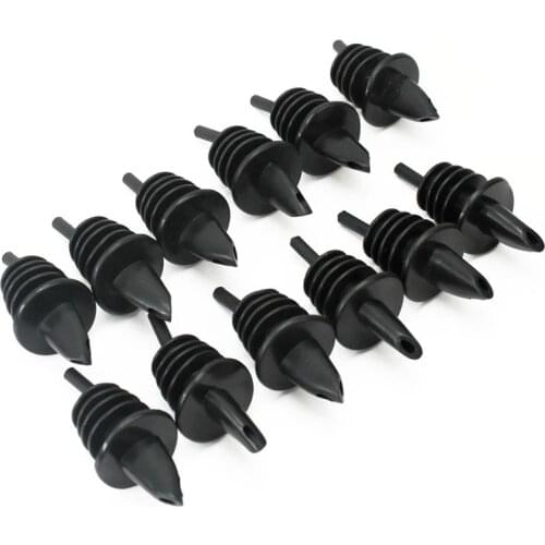 12 Pcs New Plastic Liquor Spirit Pourer Free Flow Wine Bottle Pour Spout Stopper B99