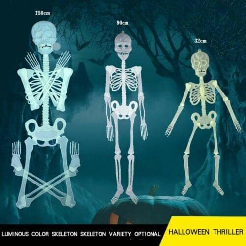 150cm Halloween Luminous Hanging Skeleton Scary Props Outdoor Party Decorations