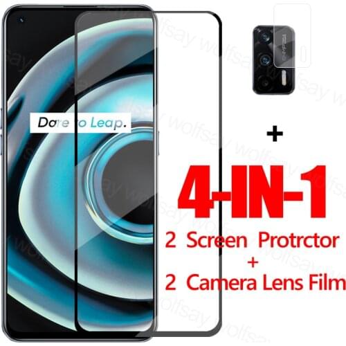 2.5D Full Glue Glass For Realme Q3 Pro Screen Protector Tempered Glass For Realme Q3 Pro Protective Phone Film For Realme Q3 Pro