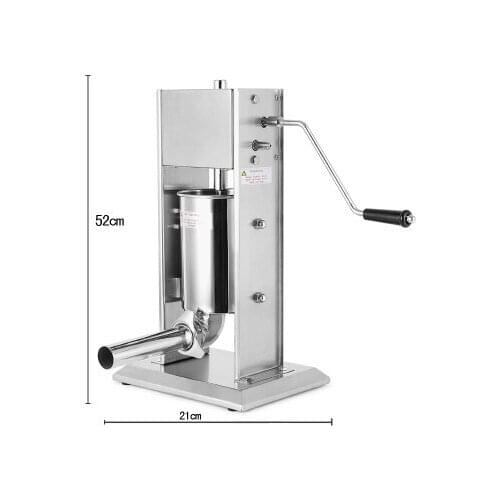 3L Sausage Stuffer Filler Maker Meat Machine 5 Nozzles Commercial Restaurant