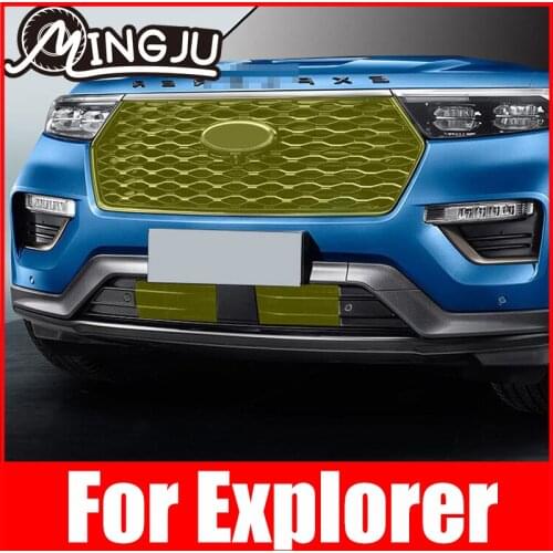 For Ford Explorer 2018 2019 2020 2021 Car Accessory Front Grille Insert Net Anti-insect Dust Garbage Stainless Inner Cover Mesh