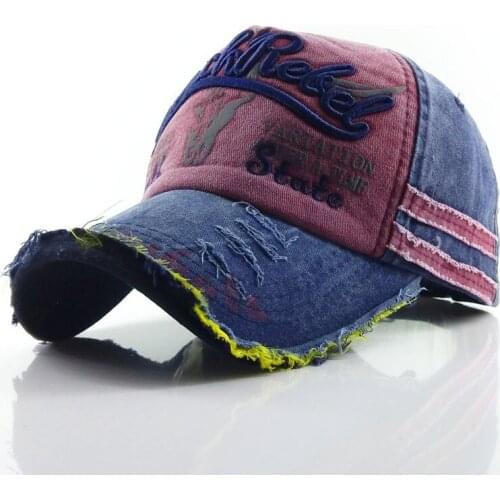 Men Women Baseball Cap 100% Washed Cotton Snapback Hat Hip-Hop Adjustable Bboy Caps