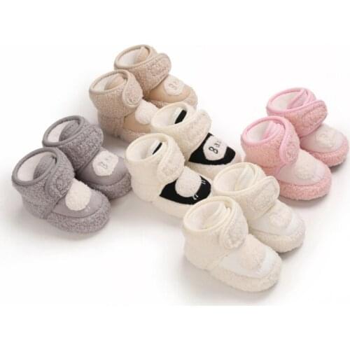 Baby Boots Solid Fur Newborn Pink Girls Infant Ankle Boots Prewalkers Crib Nonslip Baby Boys Camel Winter Shoe