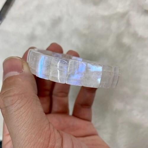 AAA grade rainbow moonstone bracelet natural gemstone jewelry bangle for woman for gift wholesale