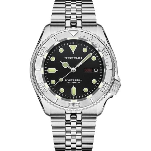 SEIZENN Automatic Mechanical 200M Diving Mens Watch Yacht SKX007 Men Watch NH35 Movement Sapphire Luminous Sport Reloj Hombre