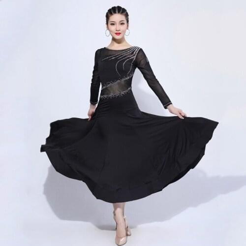 Ballroom Dance Competition Dress Women New Party Dress Prom Clothing Rhinestone Dress Performance Dancing Ballroom Dress VDB1323