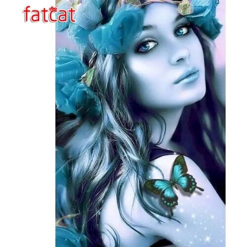 FATCAT beauty love butterflies 5D DIY Diamond Painting Full Diamond Embroidery Cross Stitch kits Mosaic needlework Art AE2996