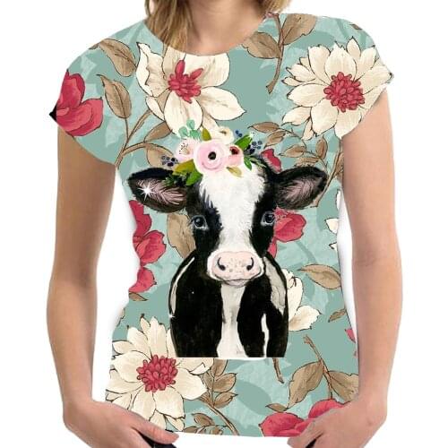 New Animal Cow 3D Printing Harajuku T-Shirt Women/Men Fashion Casual Short Sleeve Tees Tops Streetwear Women T Shirt Clothing