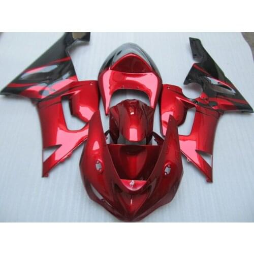 Motorcycle Fairing Kit for KAWASAKI Ninja ZX6R 636 05 06 ZX 6R 2005 2006 zx6r ABS Hot red gloss black Fairings set+7gifts KU27