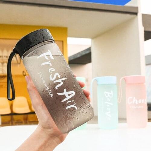 Summer Large Capacity Water Bottle Simple Practical Frosted Drop-Proof and Leak-Proof Portable Plastic Outdoor Sports Cup