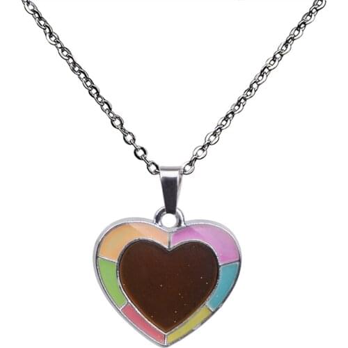 Color Changing Mood Necklace Women Lady Jewelry Girl Lover Gift