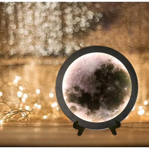 Moonlight Makeup Mirror Moon Mirror Light Moon Shape LED Lamp Decorative Wall Lamp For Bedroom Dressing Table Creative Gifts