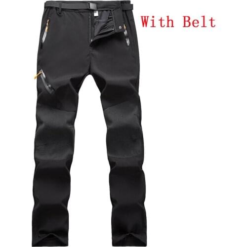 Summer Men Sports Hiking Pants Waterproof Breathable Outdoor Camping Trip Trekking Fishing Tactical Hunting Trousers With Belt