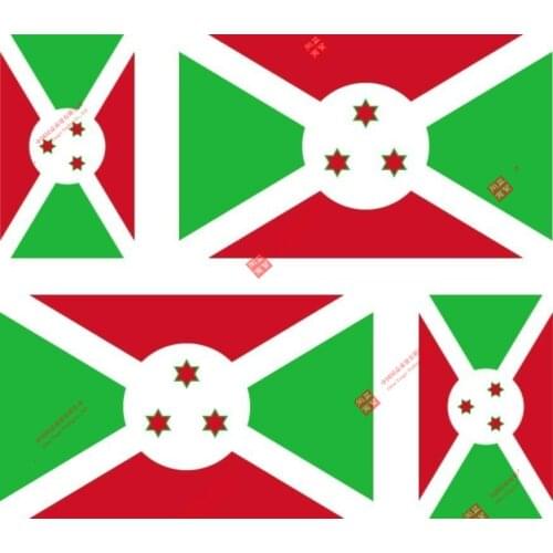 Set of 4x Sticker Vinyl Car Bumper Decal Outdoor Car Moto World Flag Burundi Motorcycle Decals Racing Motorcycle Helmet Stickers