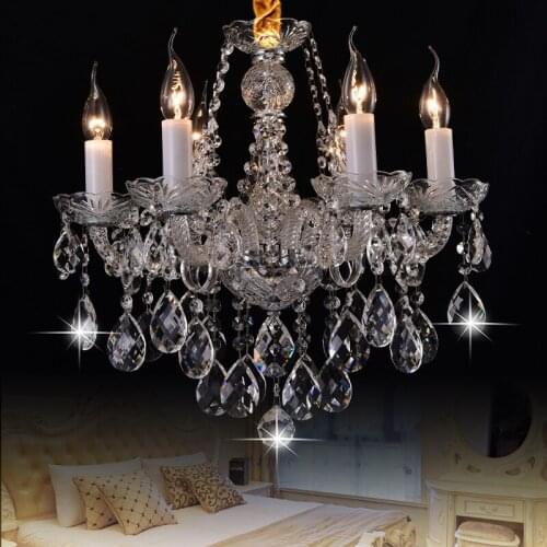 Nordic lights luxury crystals chandelier Living Rooms Crystal Hanging Light Bedroom Stair Dining Room Candle Lamps Glass Lamp