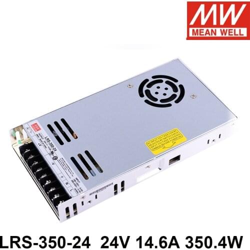 Original Mean Well LRS-350-24 110V/220V AC TO DC 24V 14.6A 350.4W Single Output Switching Power Supply Meanwell LED Driver