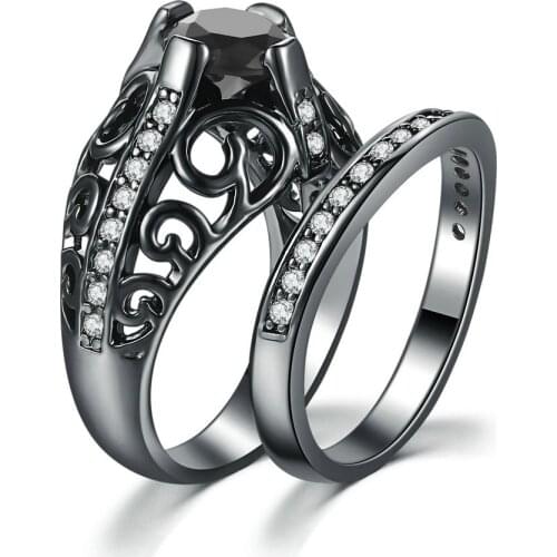 Punk Skull Retro Gothic Style Rings For Wmen Halloween Jewellry Thumb Ring Womens Black Ring Accession Wholesale Jewelry YG054