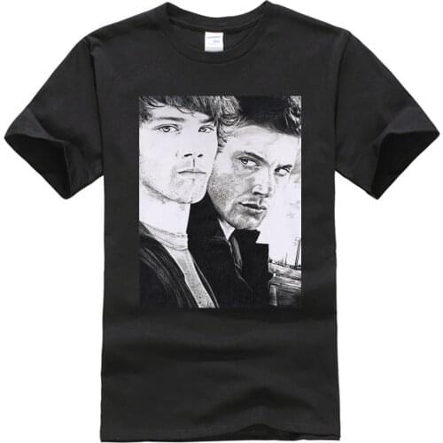 Phiking Designer T Shirt Sam & Dean Winchester Of The CW Show Supernatural. T Shirt Top Lycra Cotton T Shirt New Tees