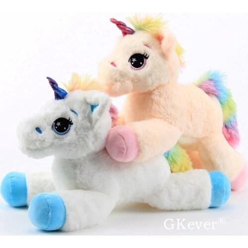 2 Colors Lovely Unicorn Plush Doll Pink Lying Unicorn Stuffed Toys Car Home Decoration 10" 25 cm Girls Gift