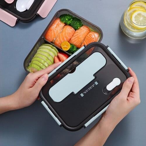 Transparent lunch box for kids food container storage insulated lunch container bento box japanese snack box Breakfast Boxes
