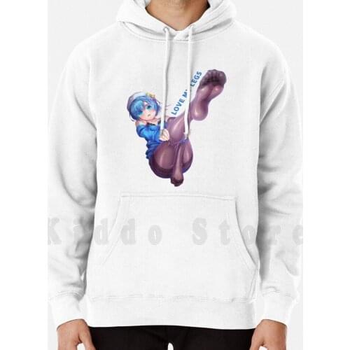 Rem ( Re Zero ) Ecchi Anime Legs Fetish hoodie long sleeve Rem Re Zero Rem Hentai Rem Kawaii Rem Ecchi