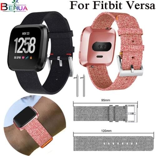 High Quality For Fitbit Versa Wristband Wrist Strap Smart Watch Band Strap denim Watchband Replacement Smartwatch Band Bracelet