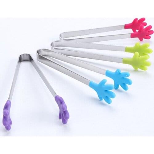 BBQ Meat Tongs Mini Barbecue Grill Food Salad Toast Tongs Clamp Ice Tongs Clip Kitchen Accessories Stainless Steel Kitchen Tongs