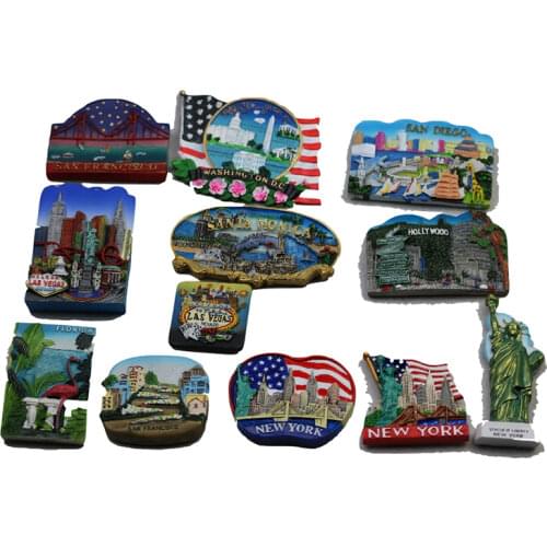 Europe United States New York Europe Tourist Memorial Landscape Fridge Magnets 3D Magnet Sticker Travel Souvenir Kitchen Decorat
