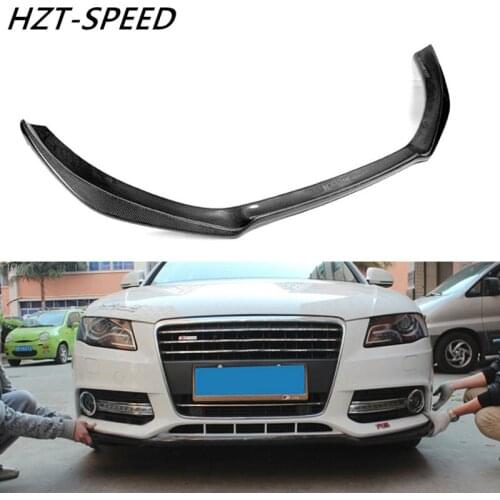 Carbon Fiber Front Bumper Protector Lip Spoiler Diffuser Car Body Kit for Audi A4L B8 2009-2011 Car Styling Use