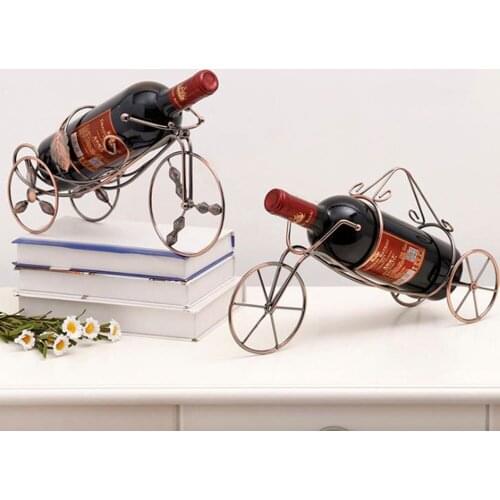 1pc European-style Metal Tricycle Portable Wine Rack Home Living Room Wine Holder Cabinet Entrance Wine Racks