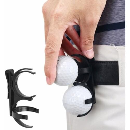 1 Pc Fashion Black Plastic Golf Ball Clip Foldable Golfing Sporting Training Tool for Golfer