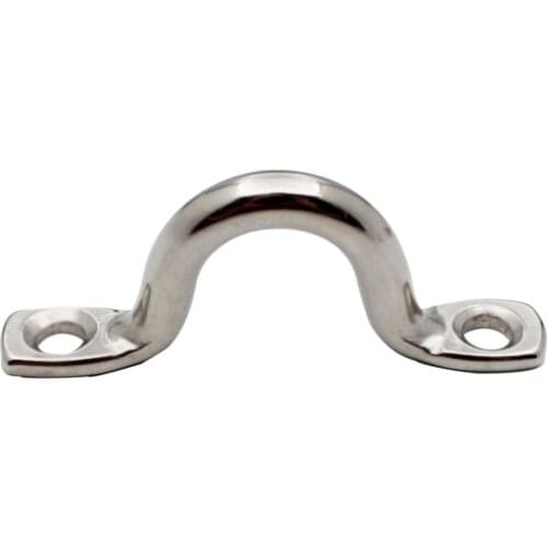 10 pcs Wire straps Top Pad Eye Straps Footmans Loop 4mm Stainless Steel For Marine Boat