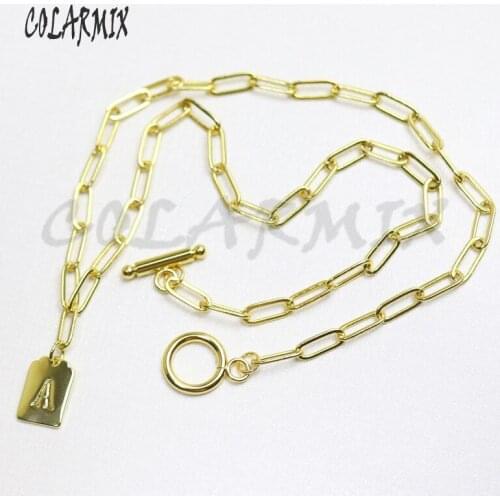 12Pcs Tag charm letters pendants necklace 26 alphabets jewelry accessories pendants fashion jewelry for women 50981