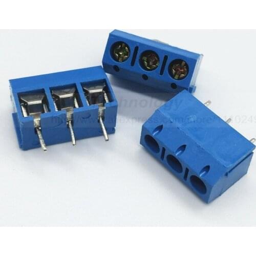 20PCS/lot 5 mm KF301 - 3P MF 301 - 3 Pin Can be spliced Screw Terminal Block Connector 5mm Pitch