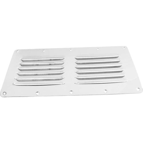 316 Stainless Steel 115 x 231 mm/4.5 x 9.1 inch Air Vent Louvre Ventilation Grill Plate, Boat Yacht Deck Hardware